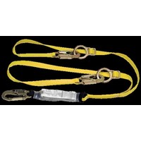MSA (Mine Safety Appliances Co) 10072473 MSA Workman Twin Leg Shock-Absorbing Tie-Back Lanyard With LC Harness Connection And Tw